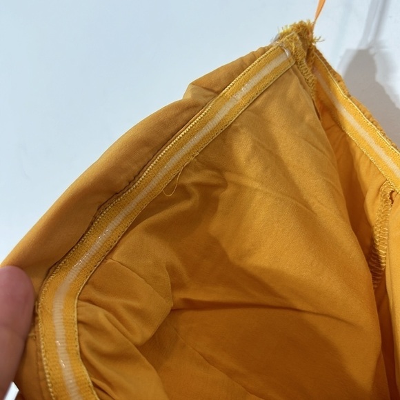 Uniq Yellow Strapless Zipper Back Ankle Length Romper w/Side Stripes LARGE NEW - Picture 6 of 8